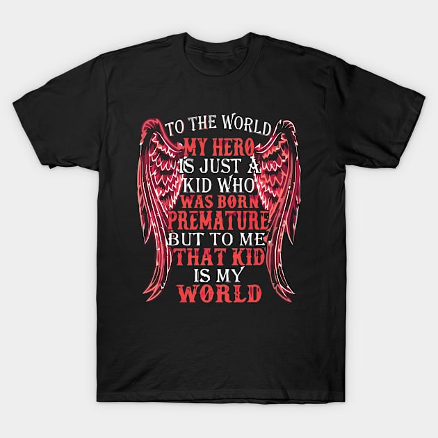 Mom - My Hero Is My World T-Shirt by finchandrewf